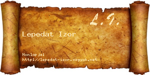 Lepedat Izor névjegykártya